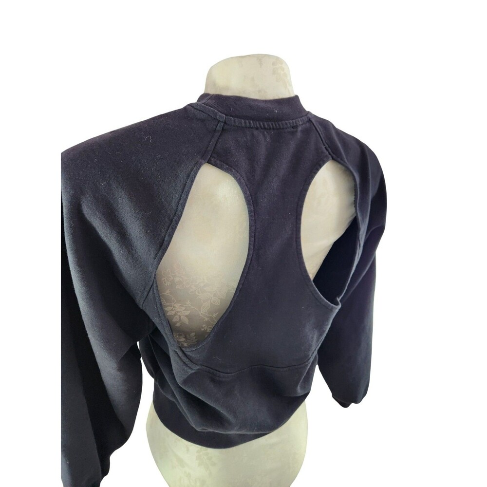 AllSaints Kiara Cygnet Jaguar Graphic Cutout Sweatshirt Women’s Small - Picture 6 of 8